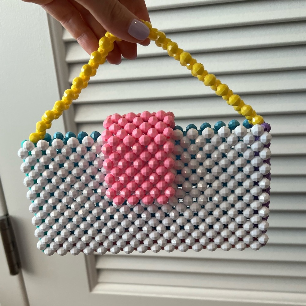 Multi-colored bead bag